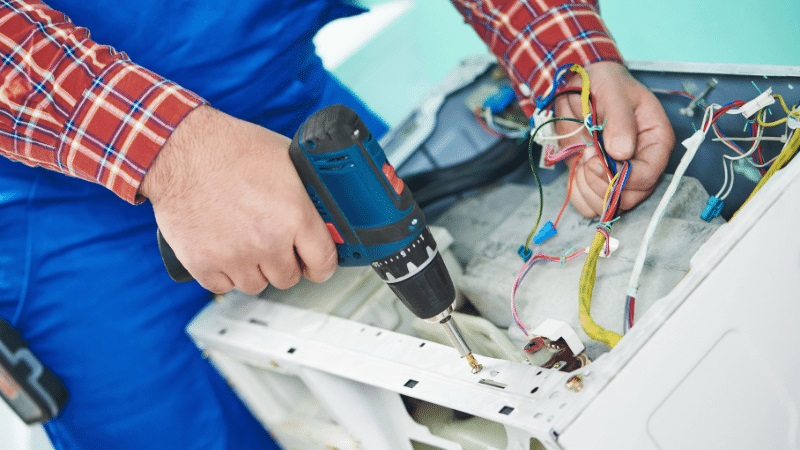 Sarıgöl Fondital Fondital çamaşır makinesi kart tamiri – Su almama arızası orijinal parça ile giderildi. - Teknik servis örneği